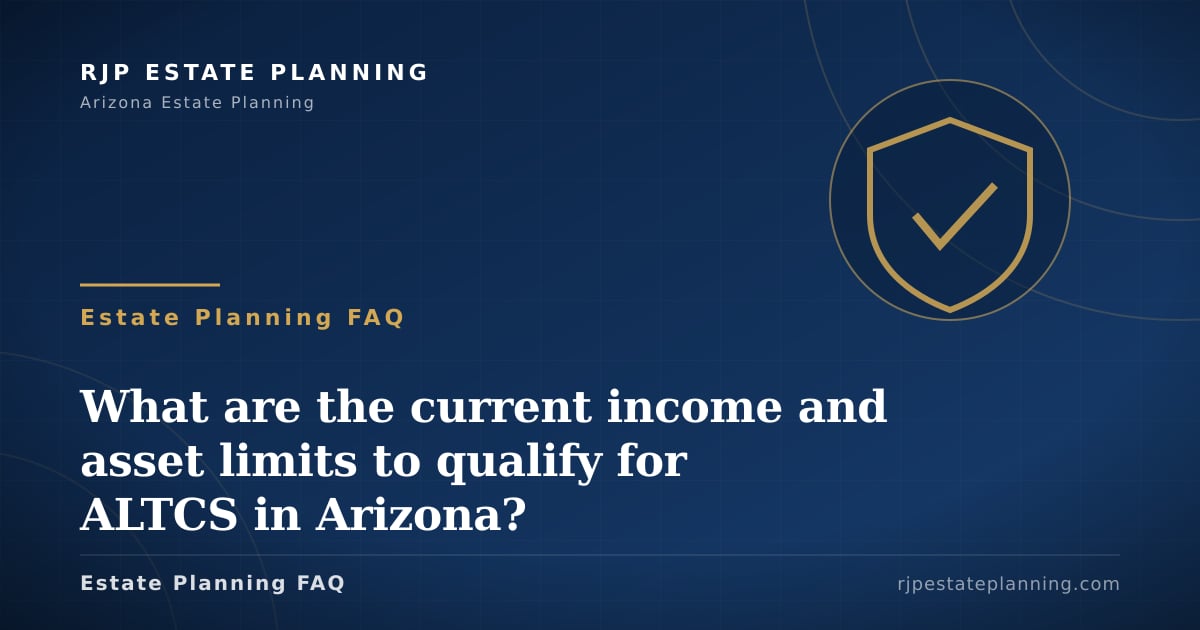 ALTCS Income & Asset Limits 2026: Arizona Eligibility