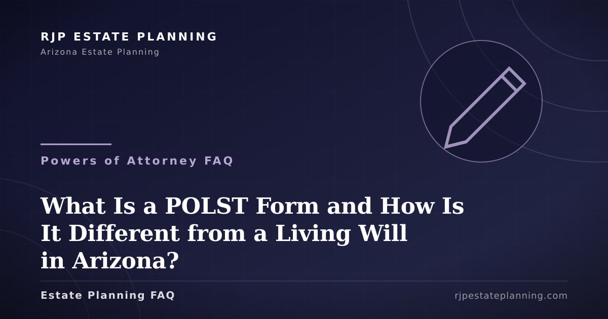 Auto Polst Arizona POLST Form: Medical Orders for End-of-Life Care