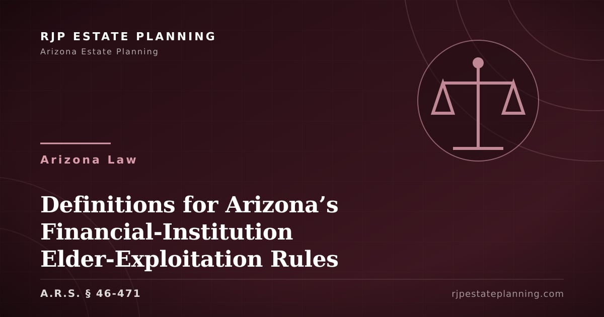 Institution Rule Definitions for Arizona’s (§ 46-471) | Arizona Law