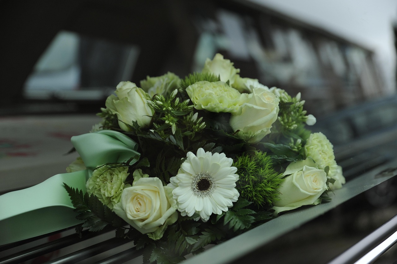 Tasteful floral arrangement for memorial planning