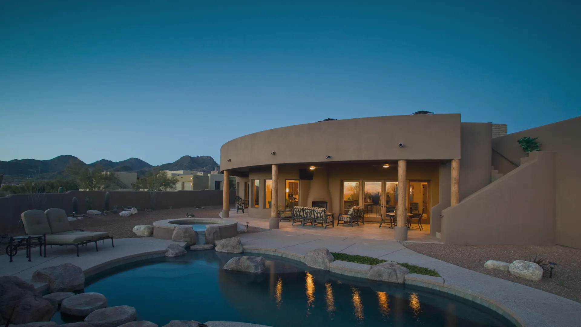 Arizona luxury home with pool and desert mountain views
